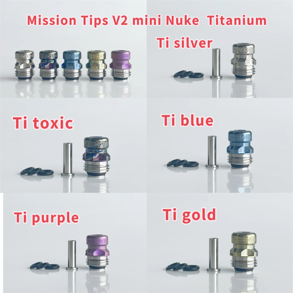 

Набор наконечников для электронной сигареты YFTK Mission Tips V2 Mini Nuke из титанового сплава 510