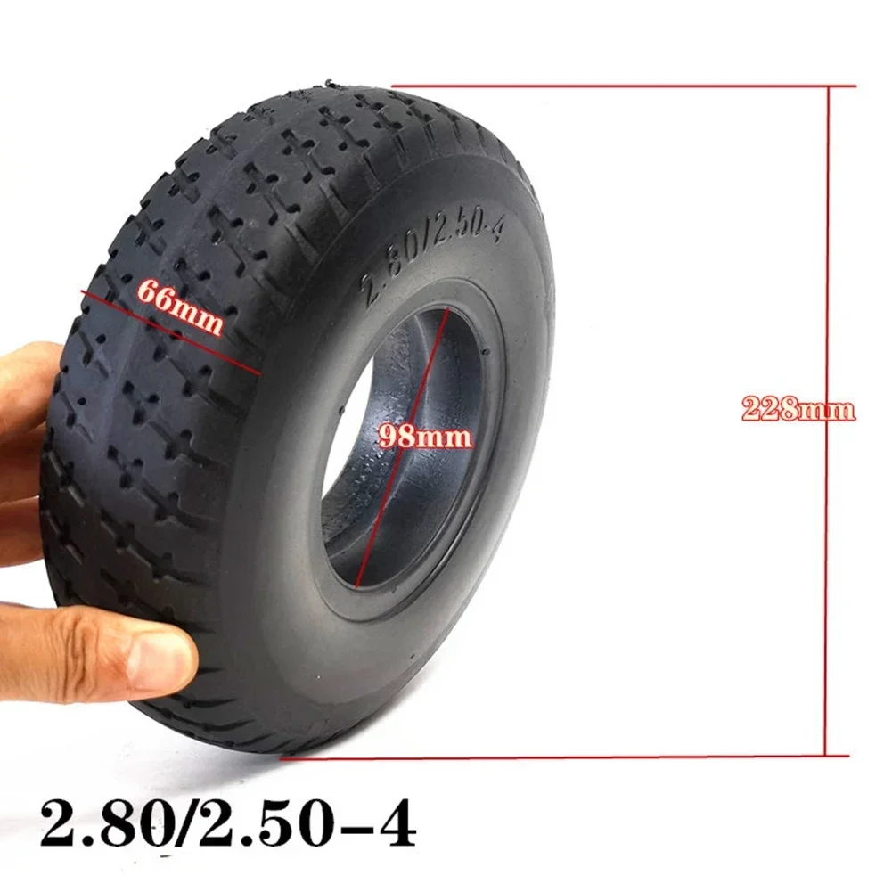 SPORTFUNSF 9 Inch 2.80/2.50-4 Solid Tire For Razor Scooter E300 Rubber Black Electric Scooter Wheelchair Replacement Accessories