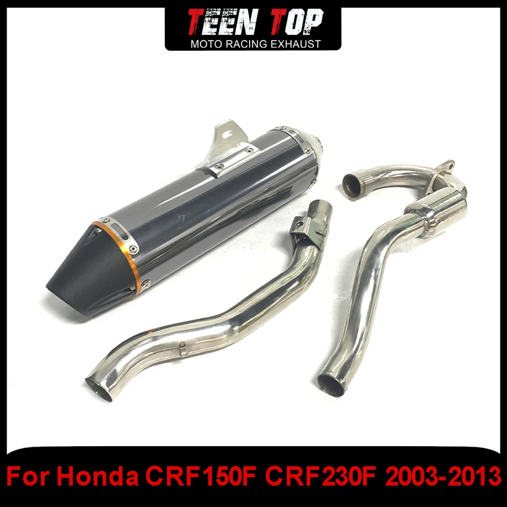 

For Honda CRF150F CRF230F Motorcycle Escape Full Exhaust System Stainless Steel Exhaust Front Link Pipe Slip On CRF230f 03-13