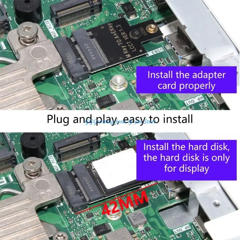 

H9EB Fast Speed M.2 A+E NVMe SSDs PCIE Adapters, PCIExpress4.0 Expansion Card