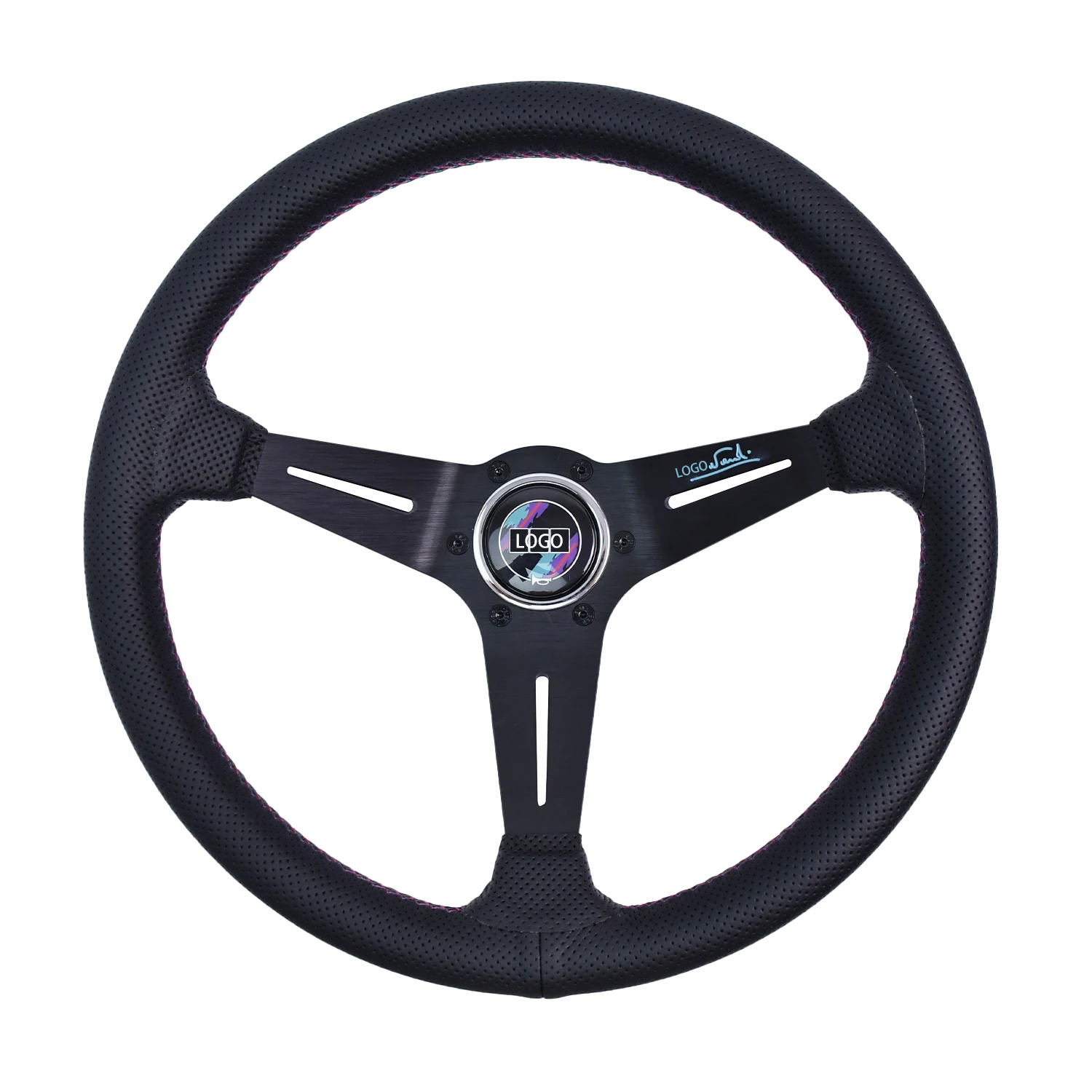 

TIYPEOR High Quality Microfiber Leather Car Steering Wheel Sport Steering Wheel