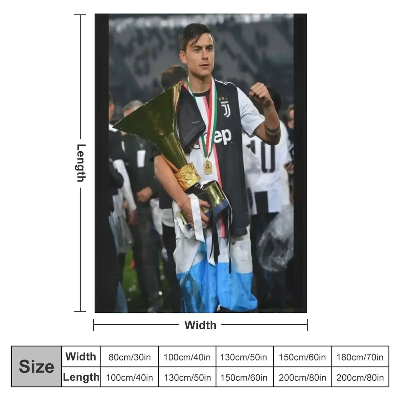 paulo dybala Throw Blanket Hairy Warm Custom Winter beds Blankets