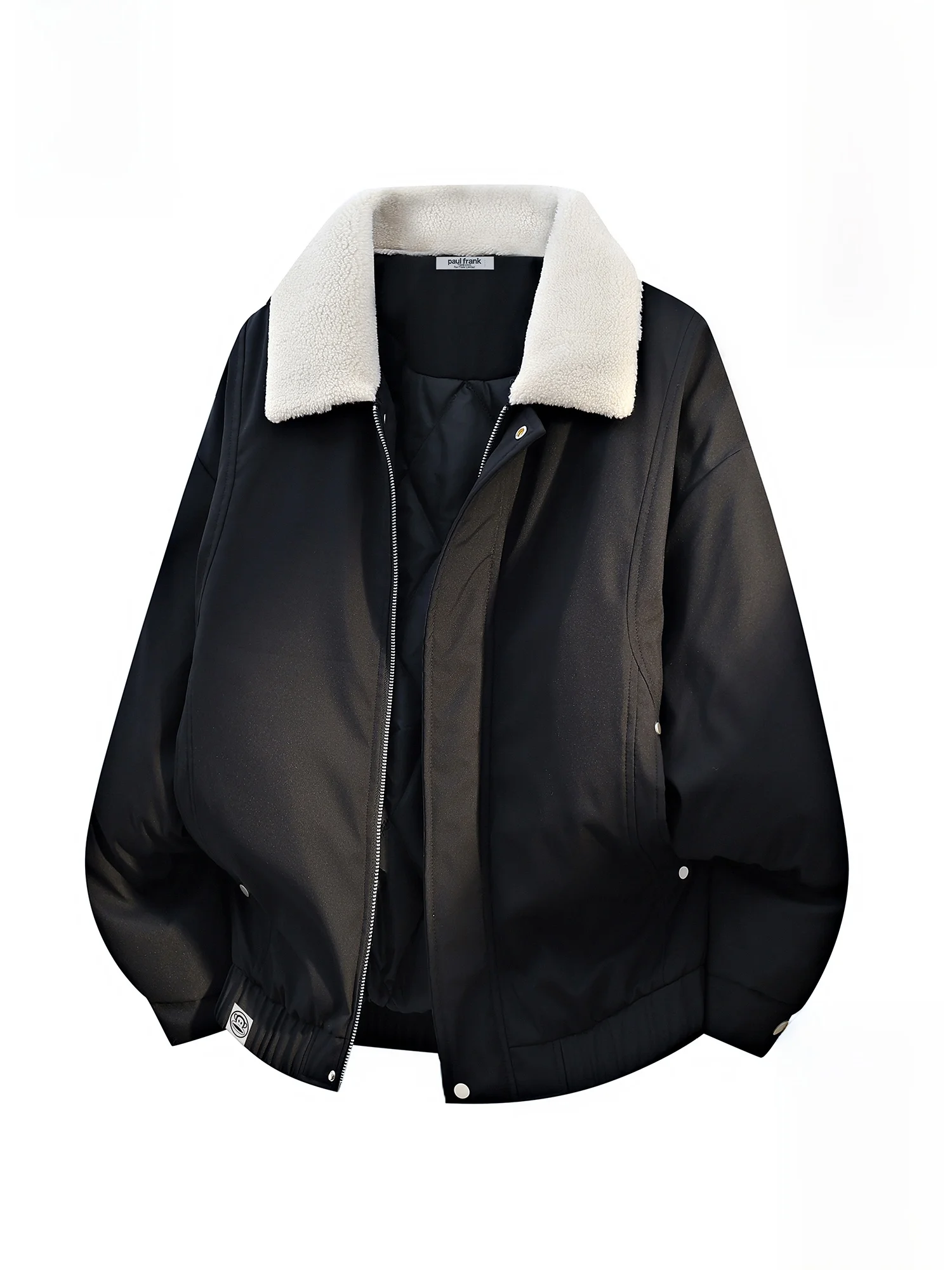 

PaulFrank Thiened Cotton Jaet Men's Casual Warm Coat Turn-down Collar Workwear Sle Autumn Winter Faion Ci Youth