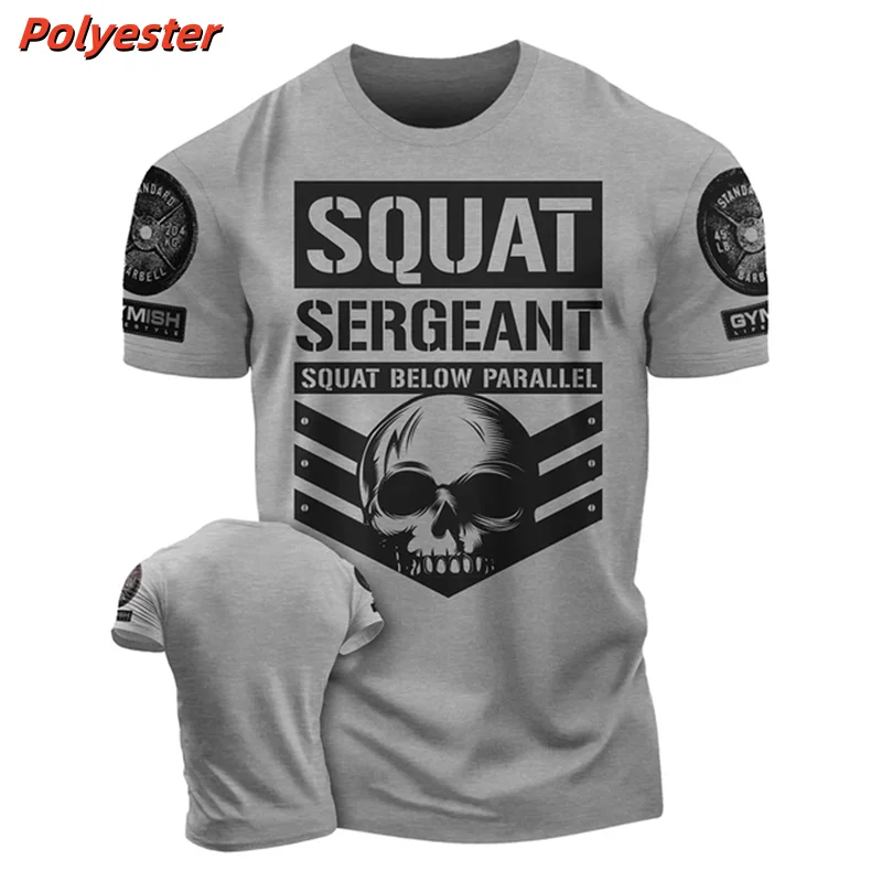 3D Printed Biceps Weightlifting T-Shirt For Men Sports Fitness Pattern Tees Summer Casual Loose O-Neck Top Short Sleeve T Shirts