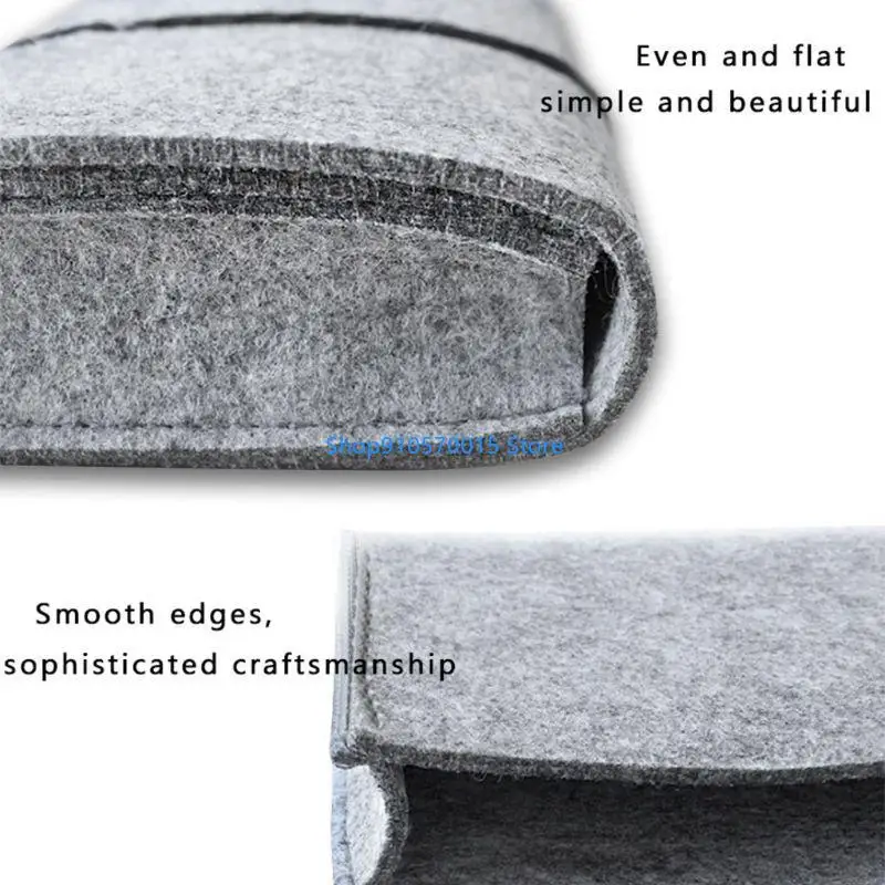 B95C Soft Felt Protective Sleeve Storage Bag for Charger Mouse Power Adapter 6.2x4.7in