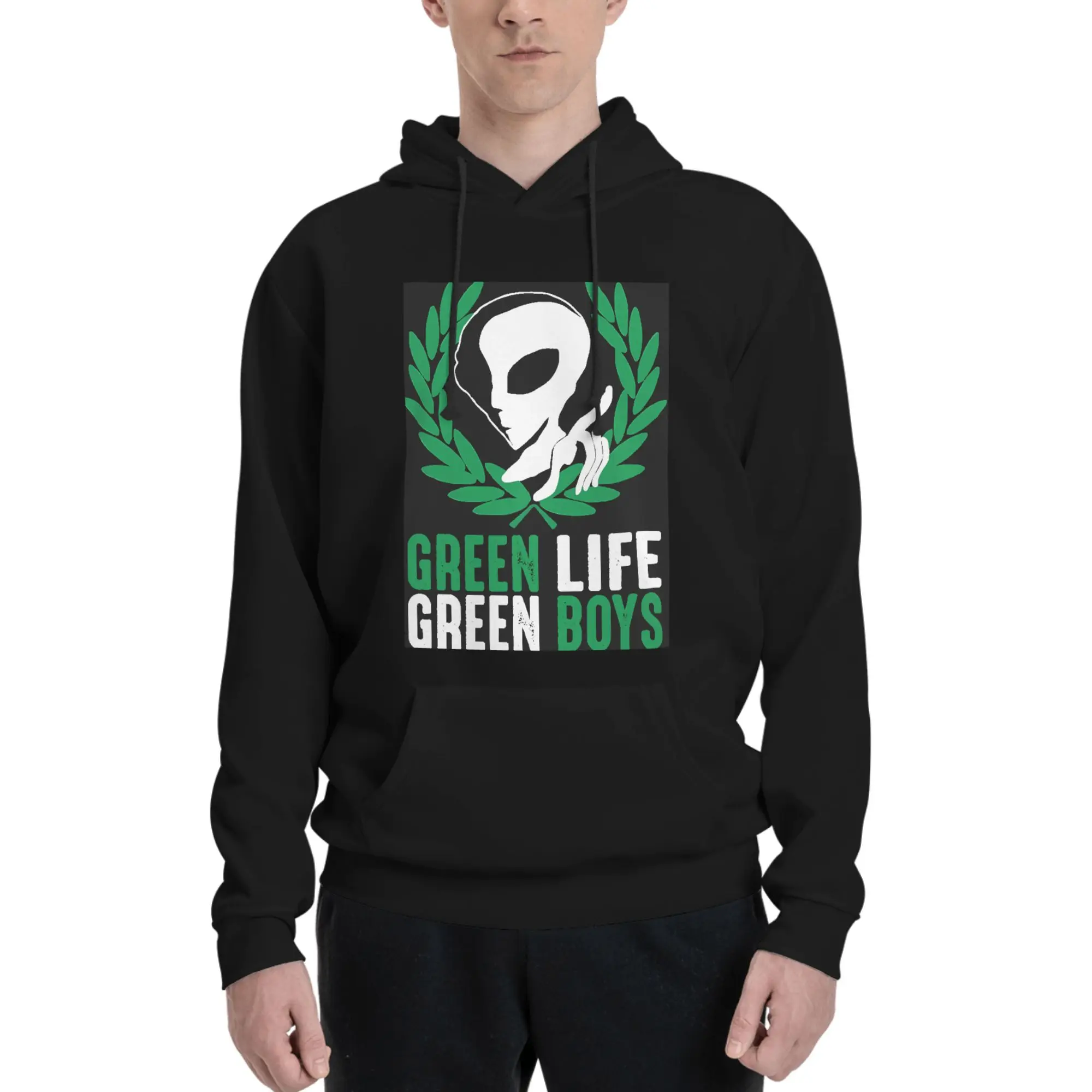 

Свитшот Casablanca Ultras Green Boys Green Life Green Boys с надписью, модный, стильный, повседневный, спортивный, с капюшоном