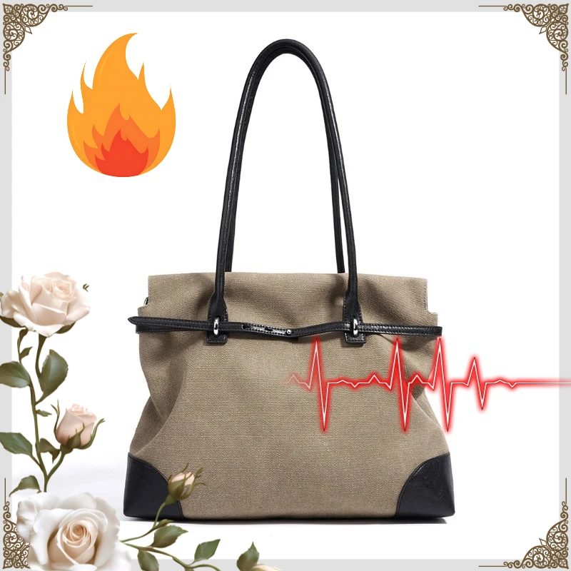 Sac fourre-tout haut de gamme Mendy pour femme, en toile et cuir, grande capacit, nouveaut 2026, sac de crateur