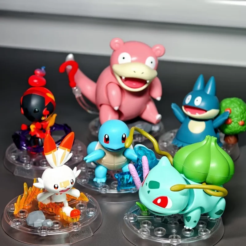 BLOKEES Original POKEMON Building Blocks Pikachu Charmander  Sprigatito Eevee Lucario Pokémon Action Figure Toys Gift