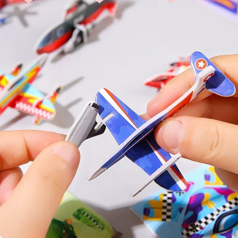 3D Ahildren's Paper Puzzle Aircraft Tanks Submarines Puzzle Assembly Toys Kindergarten Rewards DIY Handmade Toys Party Gifts