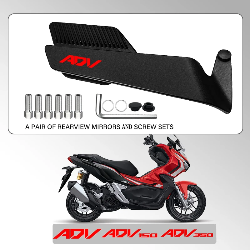 

Track Certified Wide-angle Motorcycle Fixed Wind Wing Rearview Mirror For ADV PCX HONDA PCX125 PCX150 PCX ADV 350 ADV150 ADV350