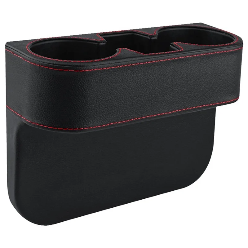 Car Seat Organiser PU Cup Holder Front Seat space Filler Additional Storage Space for Car Console Drinks Storage Box