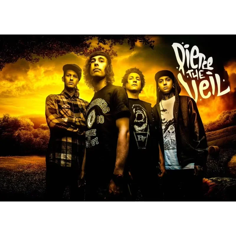 

Домашний декор Pierce The Veil-Post Hardcore Band-Silk Art Poster Wall Sicker Decoration Gift