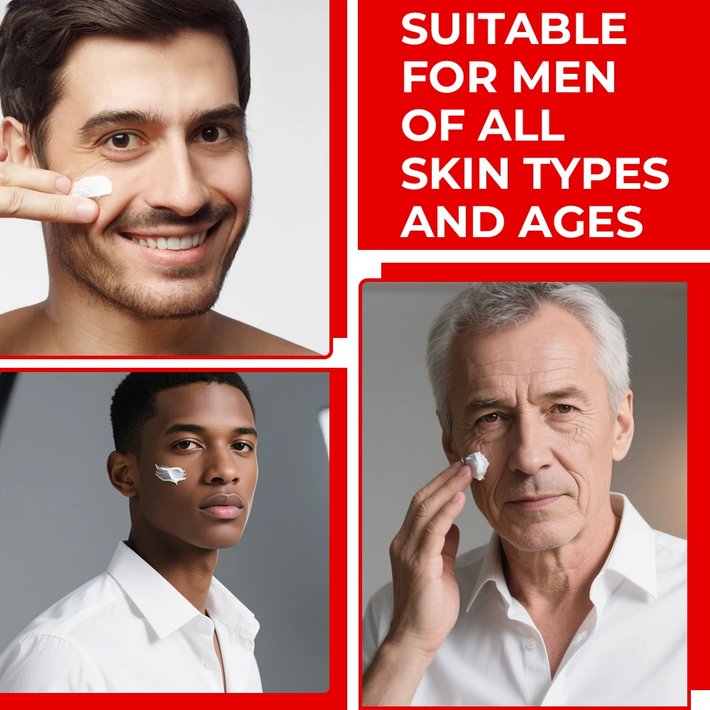 SUYARUN Men's Firming Anti-Aging Face Cream - Intense Hydration, Fast-Absorbing & Oil-Free Formula for All Skin Types.
