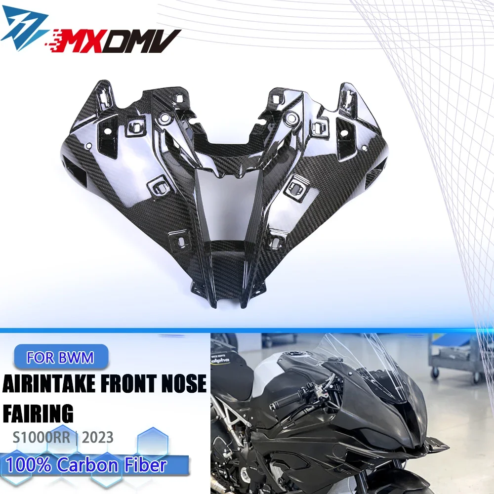 

For BMW S1000RR 2019 2020 2021 2022 3K Carbon Fiber Motorcycle Accessories Front Upper Inner Air Intake Fairing Cowl Parts Cover