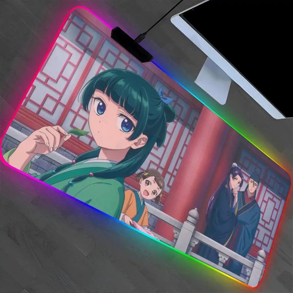 

AnimeThe Apothecary Diaries Mouse Pad Laptop Mat Gaming RGB Anime Mousepad Backlit Gamer Girl Cartoon Table Pads Deskpad