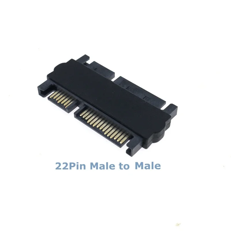أفضل جودة SATA ذكر إلى SATA ذكر محول محول 22Pin Sata مع 7pin + 15pin أنثى الهيكل محول الطاقة