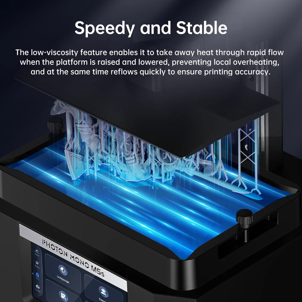 ANYCUBIC High Speed Resin For Photon Mono M5s 405nm Resin For LCD 3D Printer  3X Faster Quick Curing Liquid Printing Materials