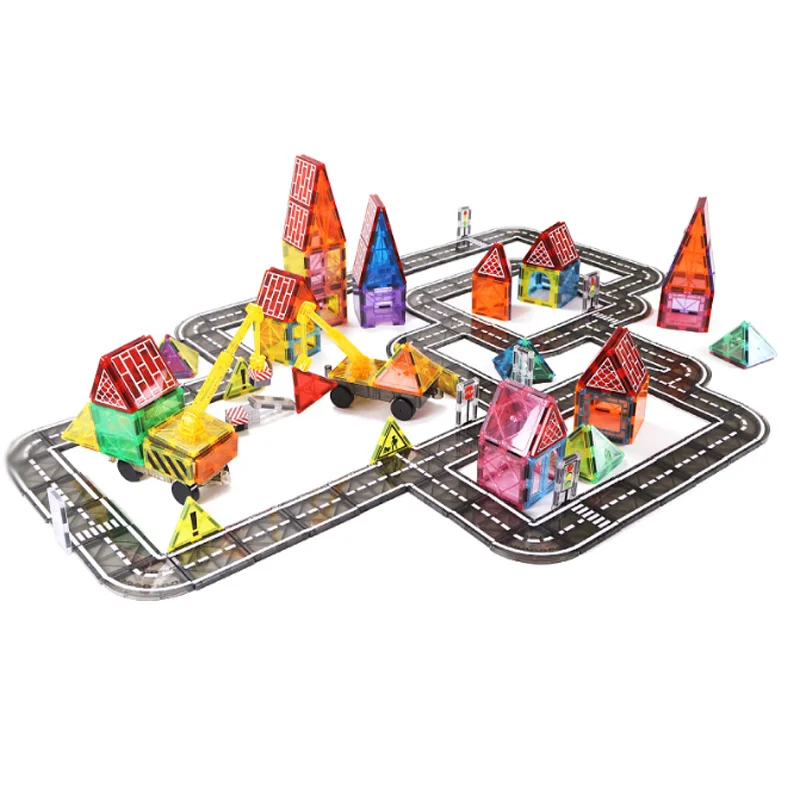 

Магнитные строительные блоки для творческих открытых игр, развивающие игрушки для детей, строительная игрушка STEM, подарок для девочек и мальчиков