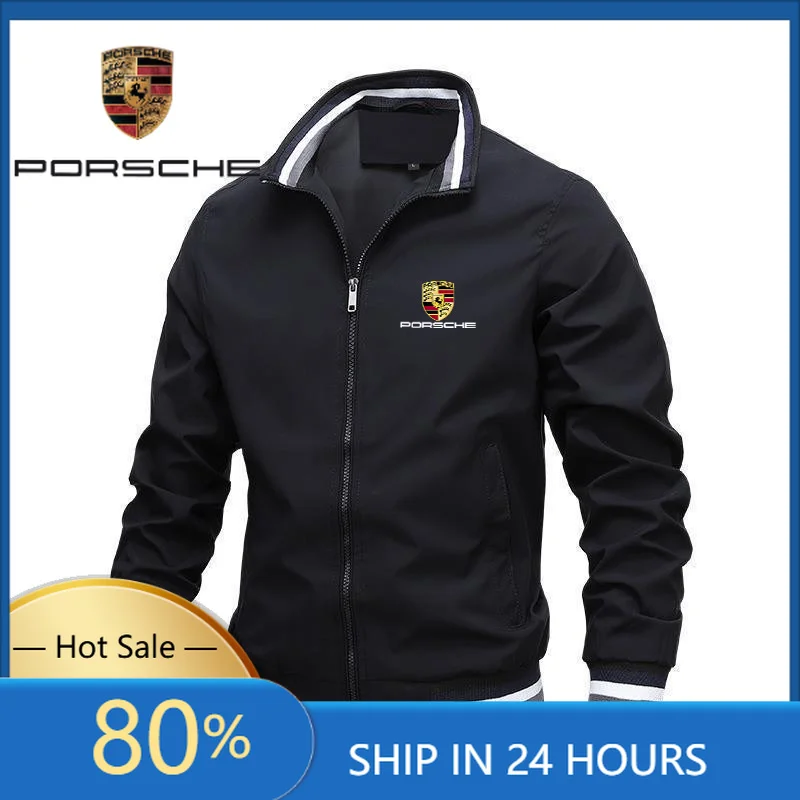

Наклейки для интерьера Porsche, осенне-зимняя мужская повседневная куртка с воротником-стойкой на молнии, спортивная куртка для активного отдыха для Porsche Cayenne Pan