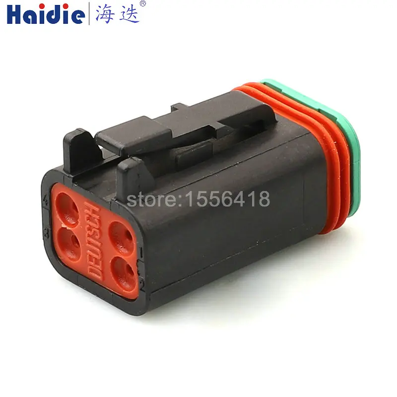 1-20 sets 4pin cable wire harness connector housing plug connector DT06-4S-E004/AT06-4S-BLK