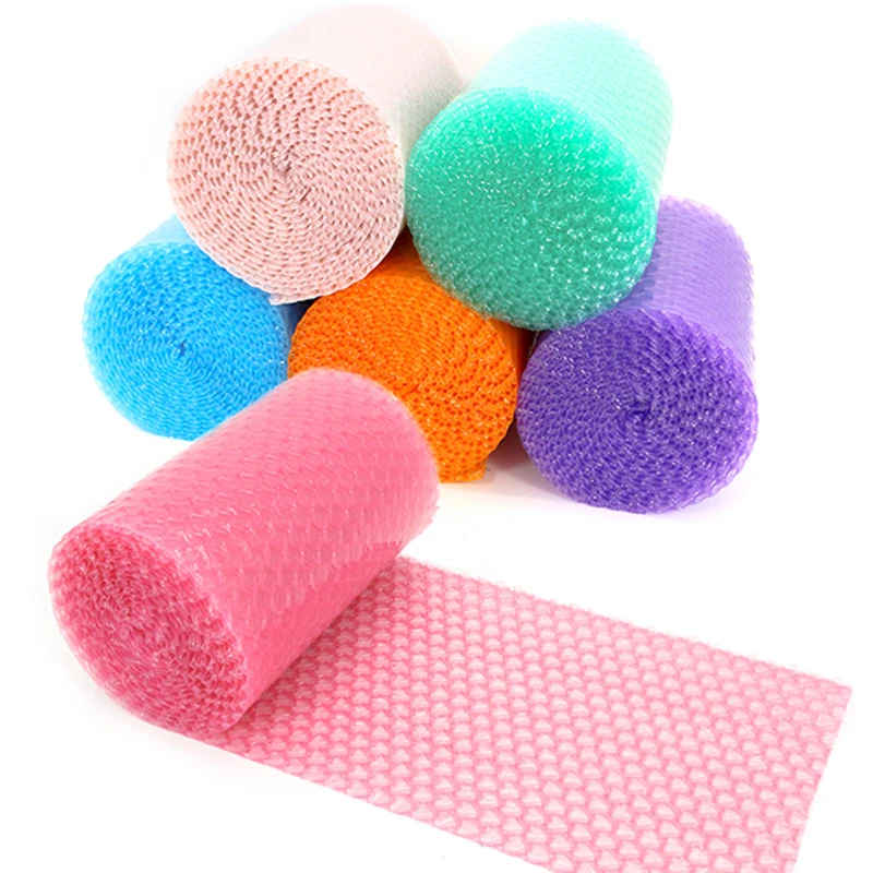 20cmx5 Meters Pink Blue Lovely Heart Shape Bubble Wrap Shockproof Package For Gifts Box Fragile Glass Goods Pack Party Decor