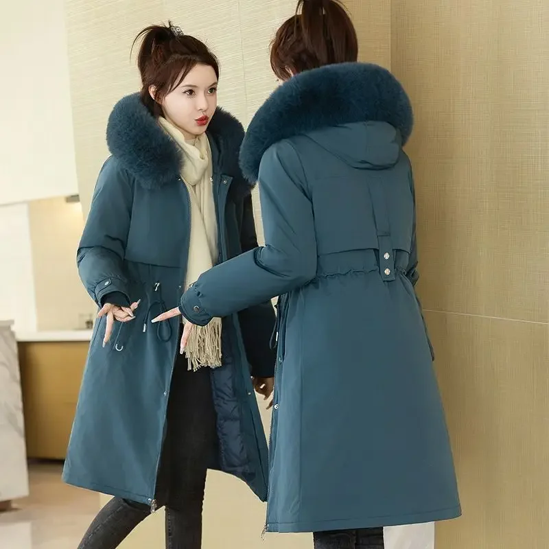 Detachable New Long Winter Women's Inner Bladder Pie To Overcome Thickened Cotton-padded Coat Long Coat Cotton-padded Jacket2025