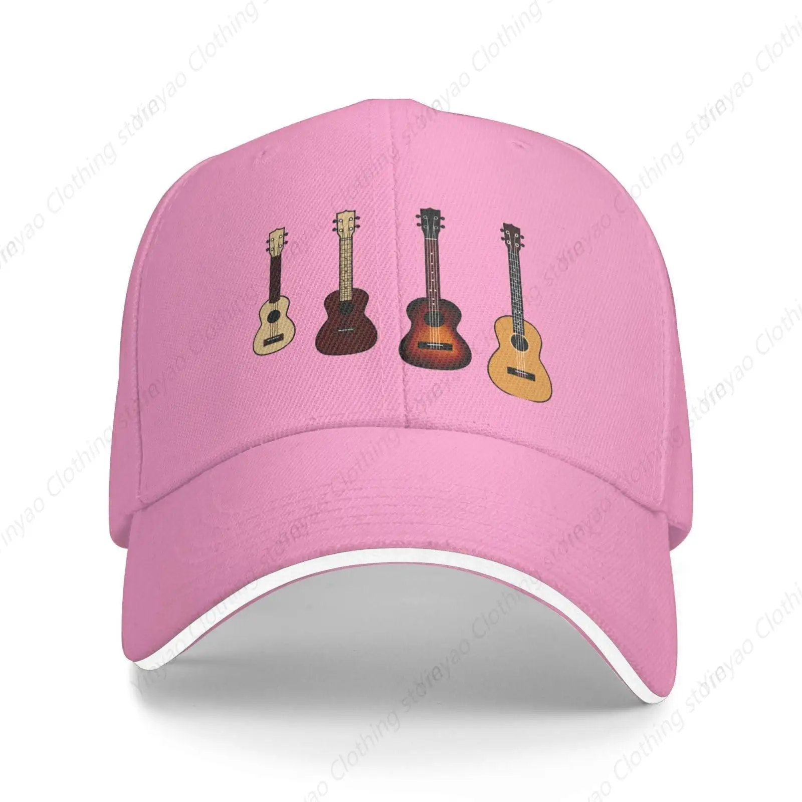 Funny ukulele instrument sandwich duckbill cap outdoor sports baseball cap adjustable gift hat