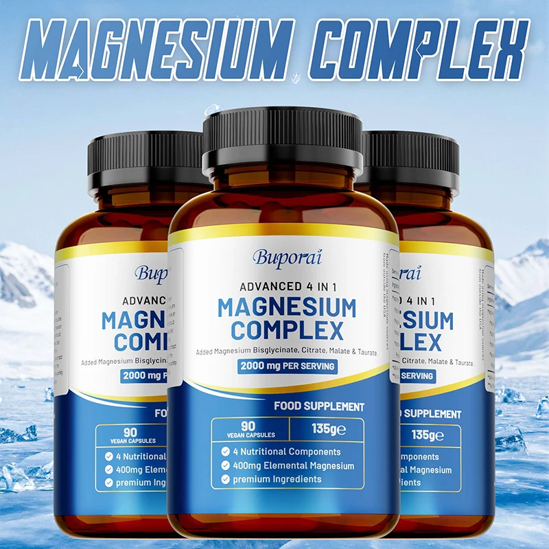 

Магниевый комплекс - способствует здоровью мышц, костей и сердца, улучшает сон, снимает стресс и тревогу, без ГМО.