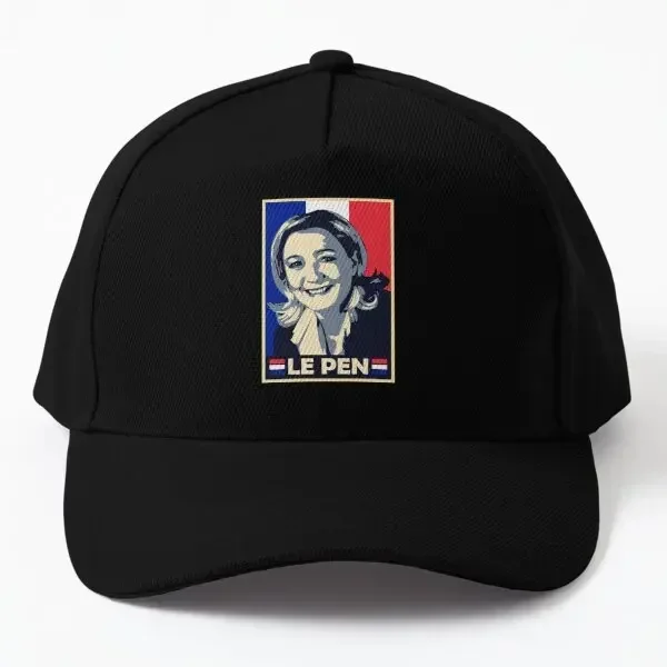 Marine Le Pen France President National Baseball Cap Hut Herren Casual Snapback Outdoor Bonnet Sport Schwarz Frühling Fisch Sonne