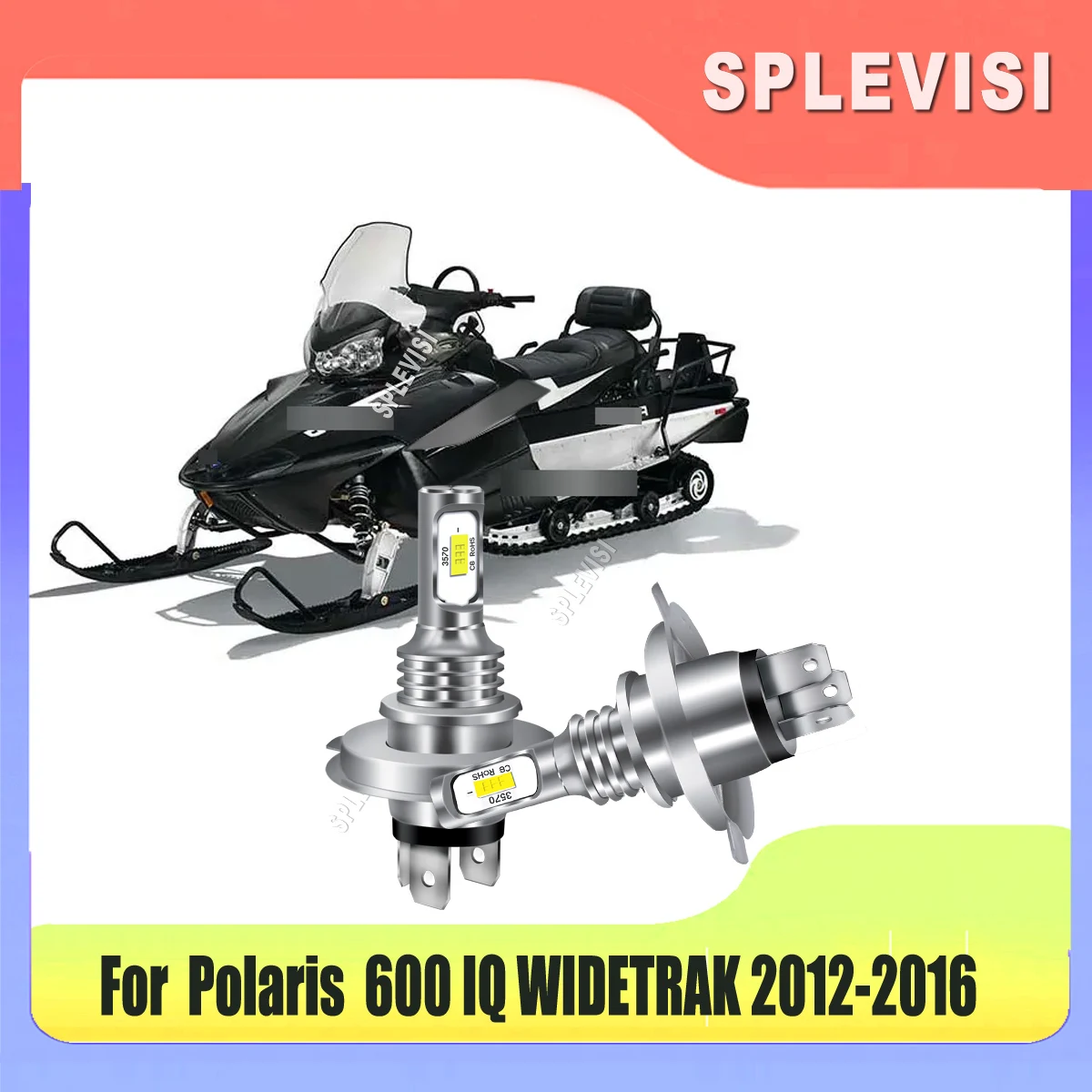 Snowmobile High/Low Beam LED Headlight Bulbs Automotive Lighting Kit 12v For 2012 2013 2014 2015 2016 Polaris 600 IQ WIDETRAK