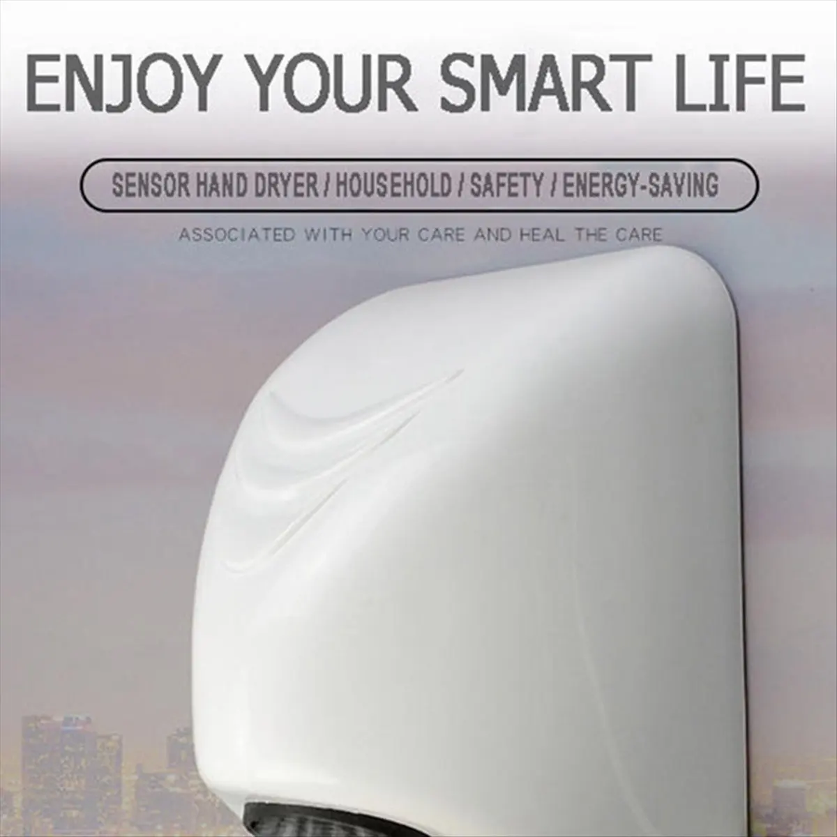 SCLS 600W Automatic Hand Dryer Electric Heater Wind Hand Dryer Machine Hotel Bathroom Hand Dryer Household Equipment EU Plug