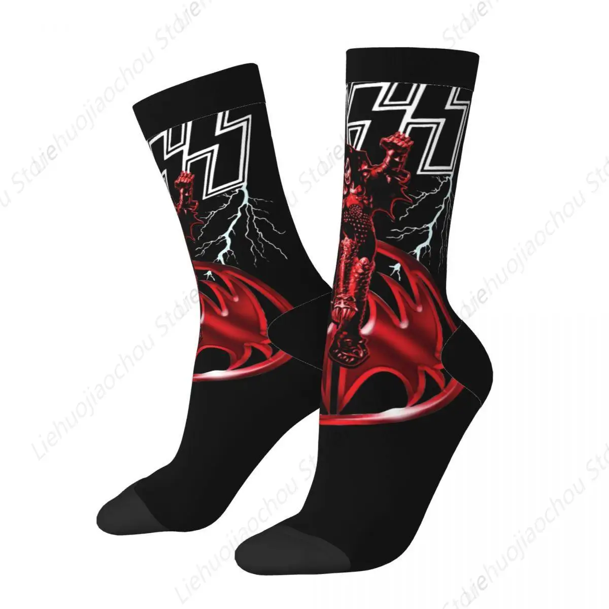 Autumn Winter Hip-hop Unisex Kiss Band Demon Socks Breathable Crew Socks