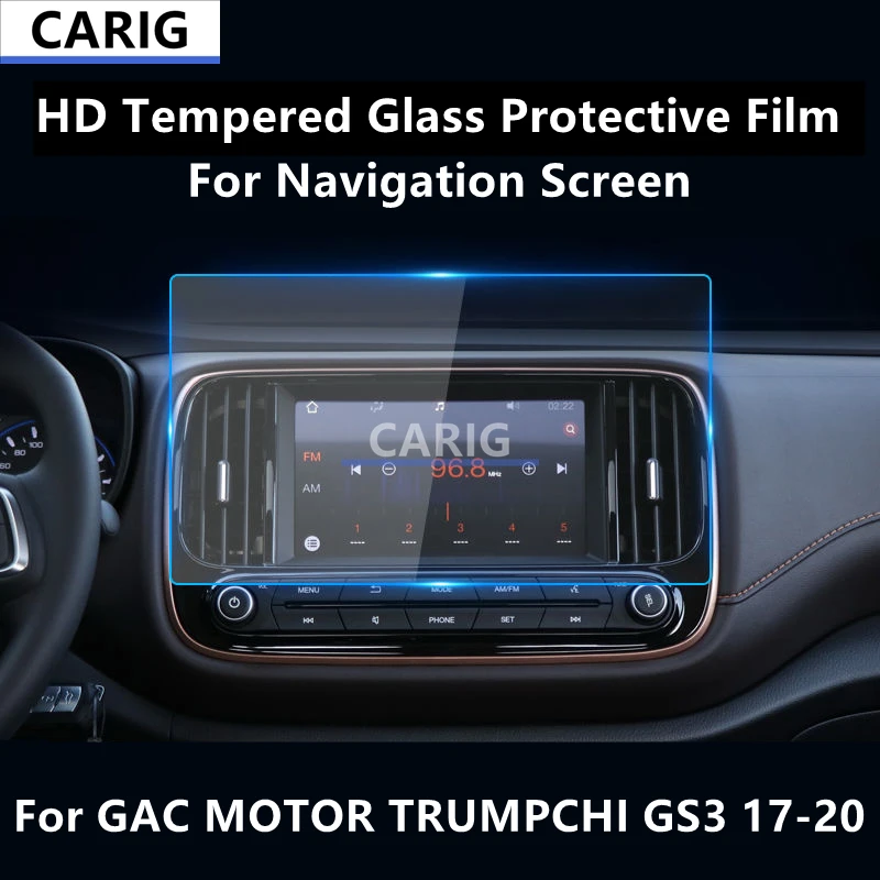 

For GAC MOTOR TRUMCHI GS3 17-20 Navigation Screen HD Tempered Glass Protective Film Anti-scratch Accessories Refit