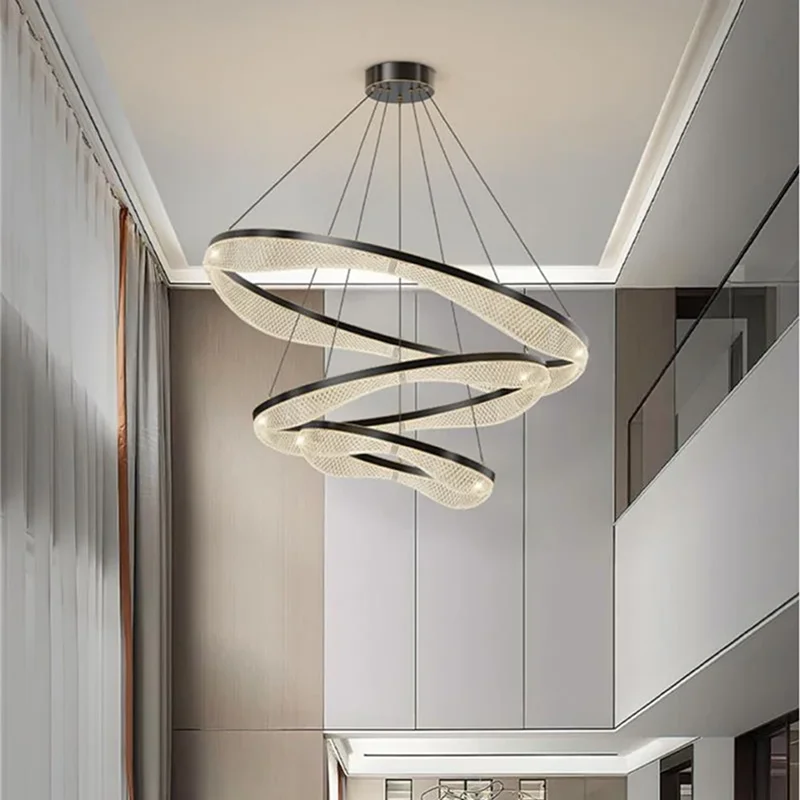 

Скандинавский декор для дома, люстра для лестницы, подвесные светильники для гостиной, спальни и столовой, потолочный светильник, внутреннее освещение