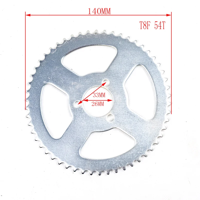 T8F 136 Chain 54T Sprocket Clutch Drum Housing Gear Box With Clutch Pad 3 Springs For 47 49cc Mini Pocket Quad Dirt Bike ATV