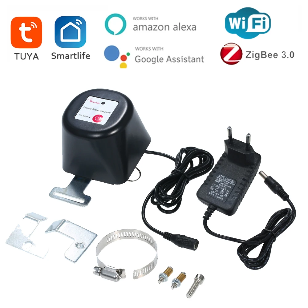 Tuya WiFi Water Valve Zigbee Gas Automatic Controller Home Automation For Alexa Google Assistant Wireless Control Smart Life