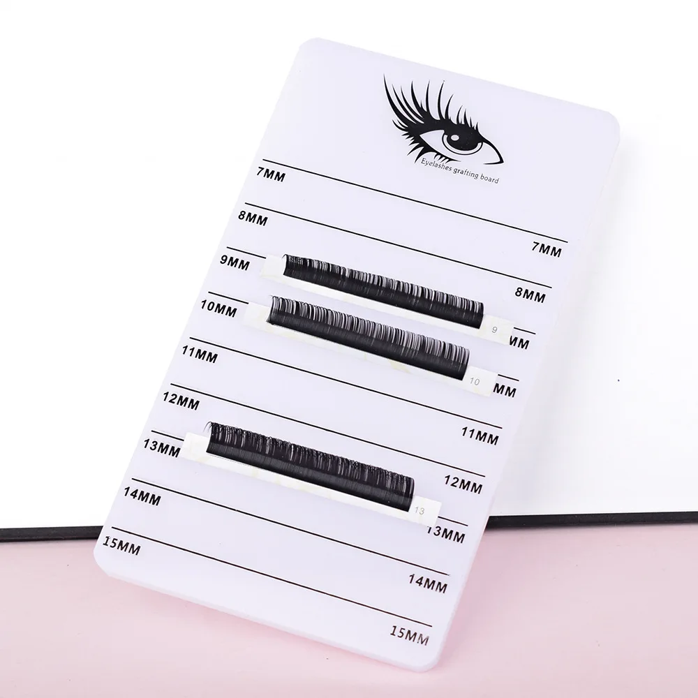 200Pcs Wholesale Grafting Eyelash Display Board White Acrylic Eyelash Scale Board Eyelash Auxiliary High Quality