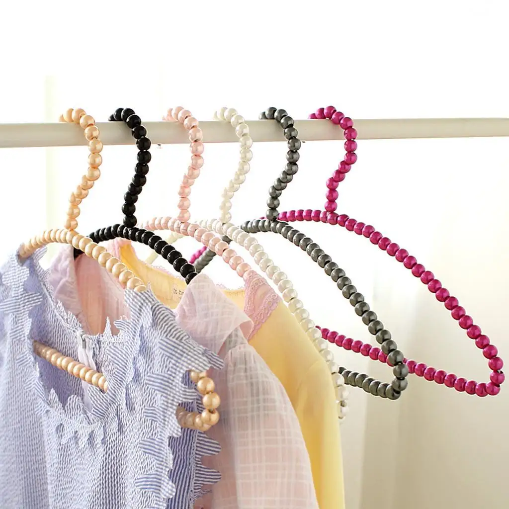 ABS Pearl Princess Clothes Hanger Coat Skirt -piece Holder Hanging Rack Bar