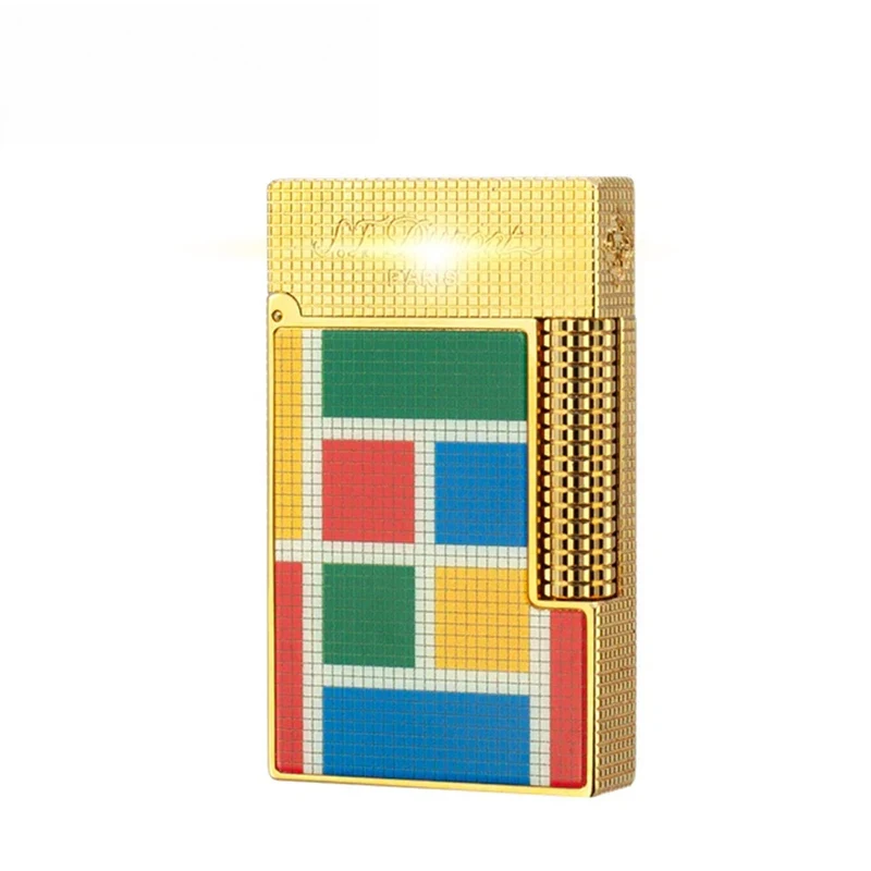 

D L1/L2 Options Butane Refillable, Pure Copper, a vibrant Mondrian inspired mosaic Colorful Lighter Collection