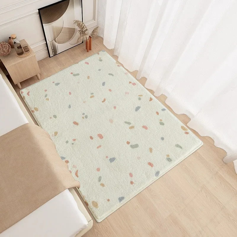 Alfombra de felpa anticaída para decoración del hogar, tapete antideslizante para gatear, sala de estar, dormitorio, área grande