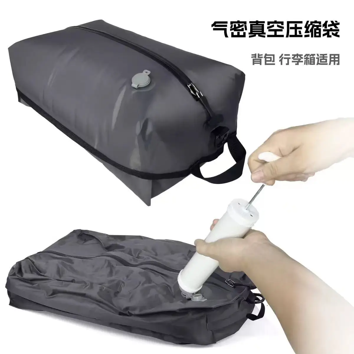 Airbag-Reiserucksack, Wasserdichter Outdoor-Sportrucksack, 15,6-Zoll-Laptop, Vakuum-Kompressionsrucksack, mit Pumpe – Detail 10