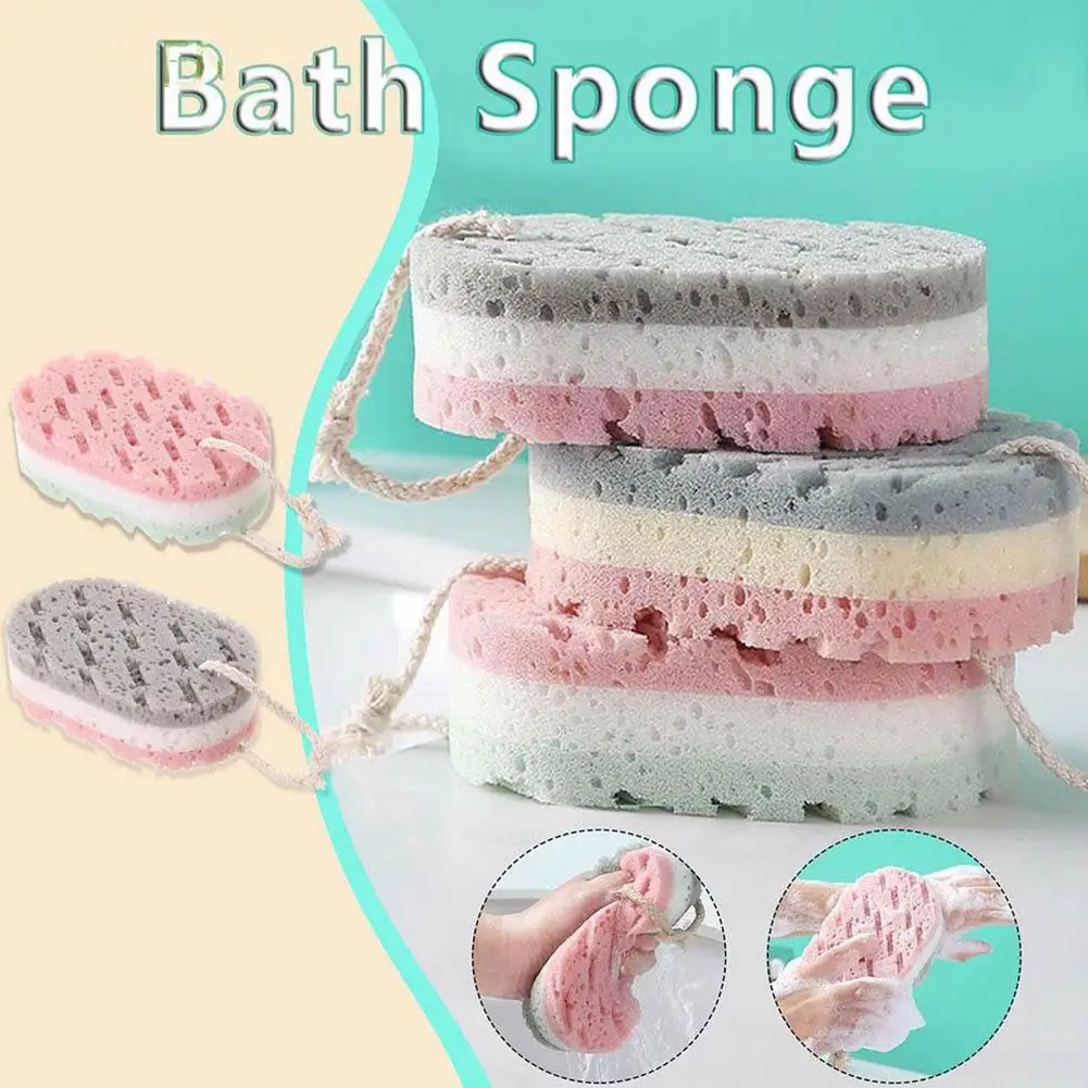 Spugna bagno palla doccia strofinare per tutto il corpo esfoliazione spazzola per massaggio Scrubber spazzola in spugna accessori per il bagno S6E9