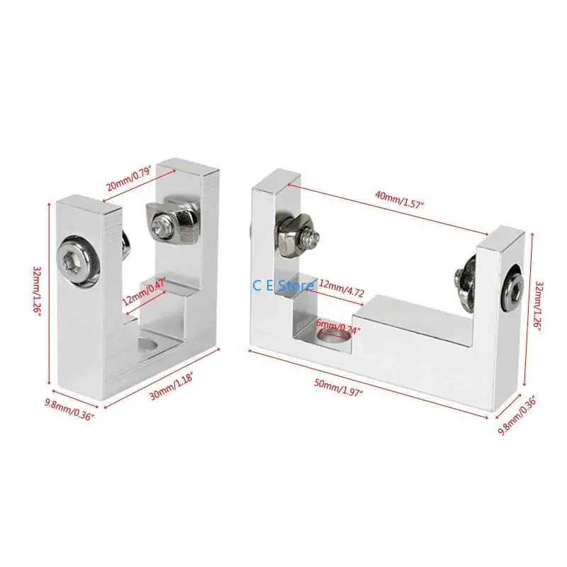 Фиксированный блок 2020/2040 для BLV Ender-3 Voron с винтами для фиксирующего блока линейной направляющей MGN12