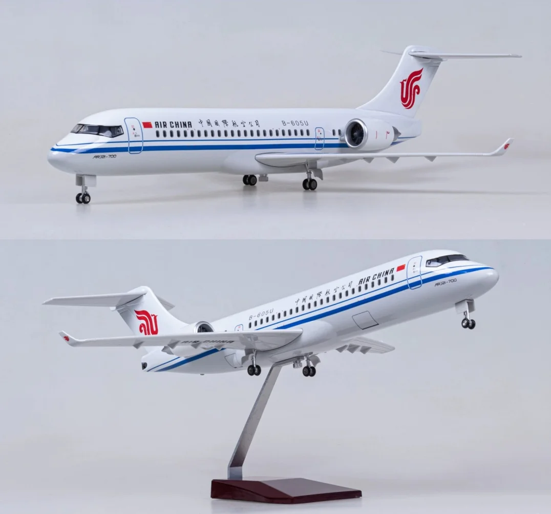 47cm 1:70 Scale Aircraft Resin C909 Air China ARJ-21 Model Airplane Diecast With Light(Touch Or Sound Control) For Collection