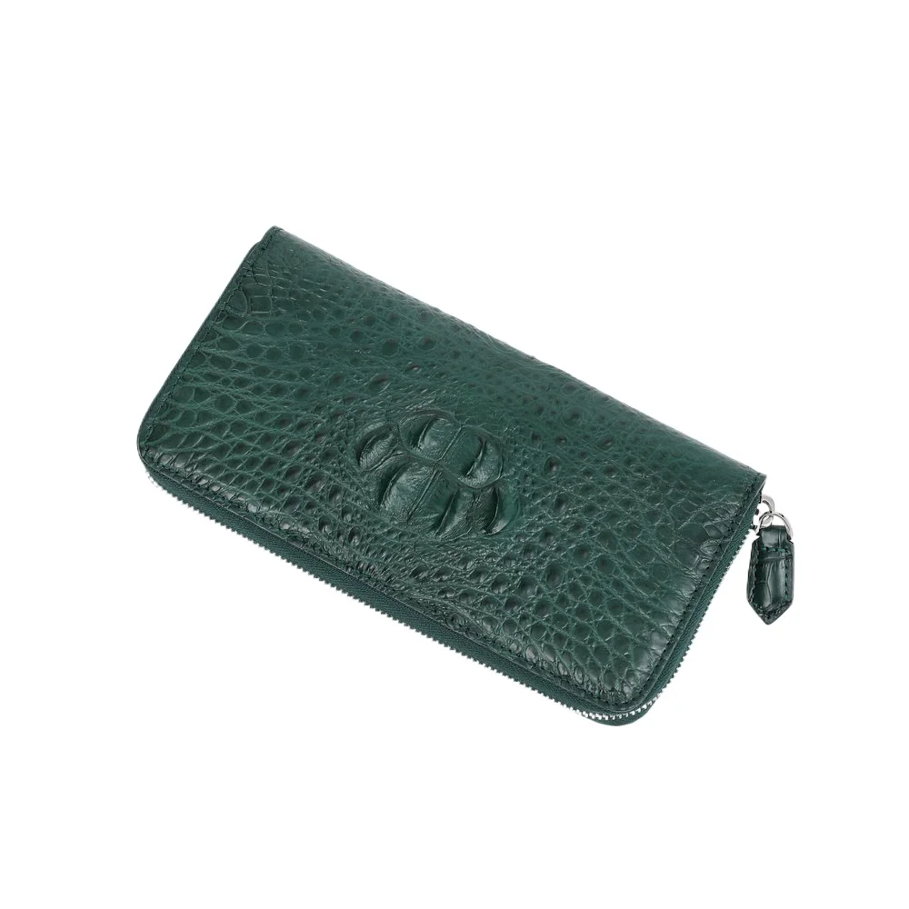 

New Fashion Real Crocodile Genuine Leather Women Long Wallets Female Luxury Brand Design Clutches Girl Gift Cash Purse Wallet