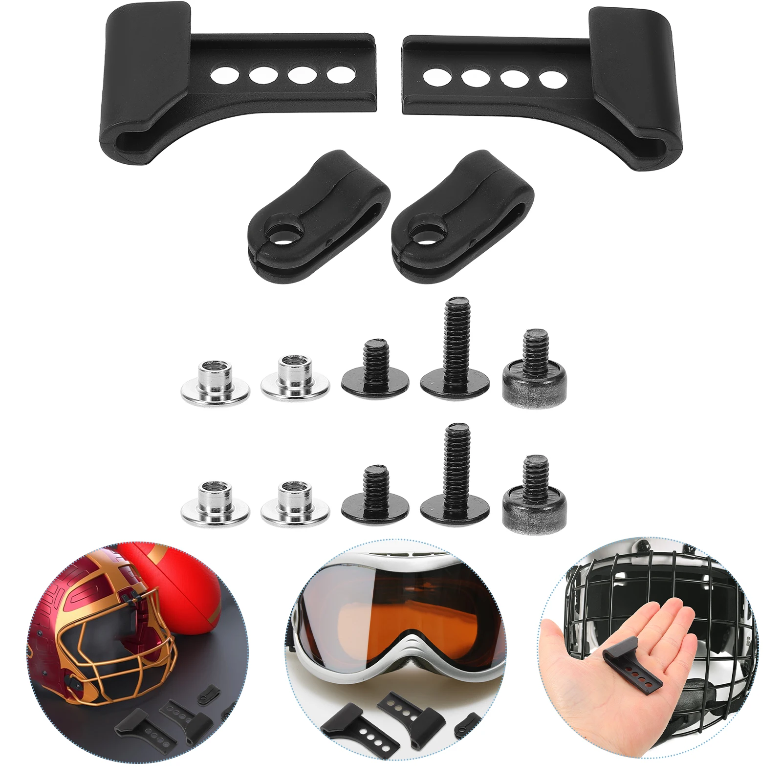 

1Pair Baseball Sun Visor Fastener Kit Secure Visor Clips for Baseball Games High Strength Durable Fastening