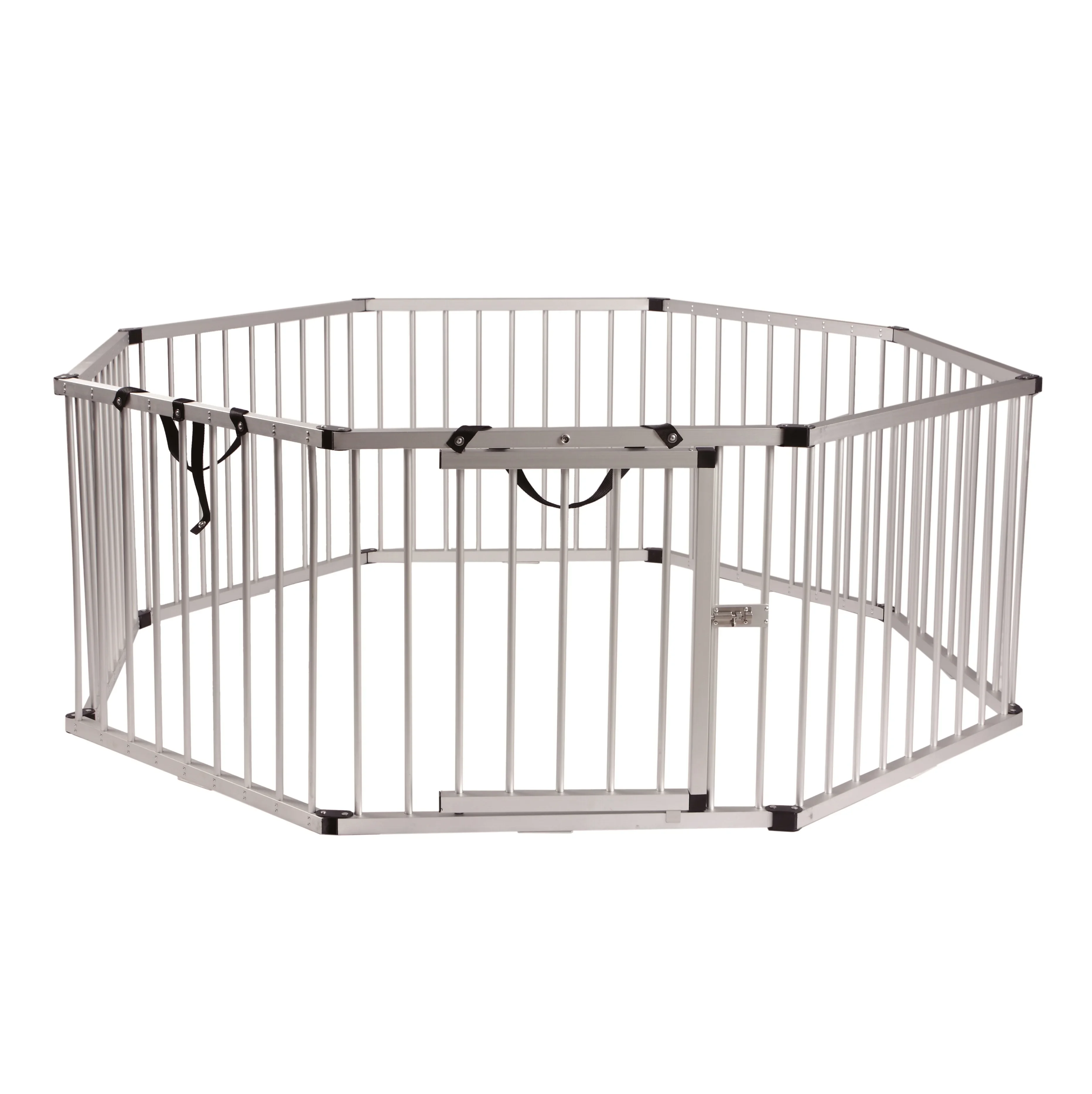 Portable Aluminum Dog Exercise Pen  Dog Pen Puppy Hexagon Dog Fence