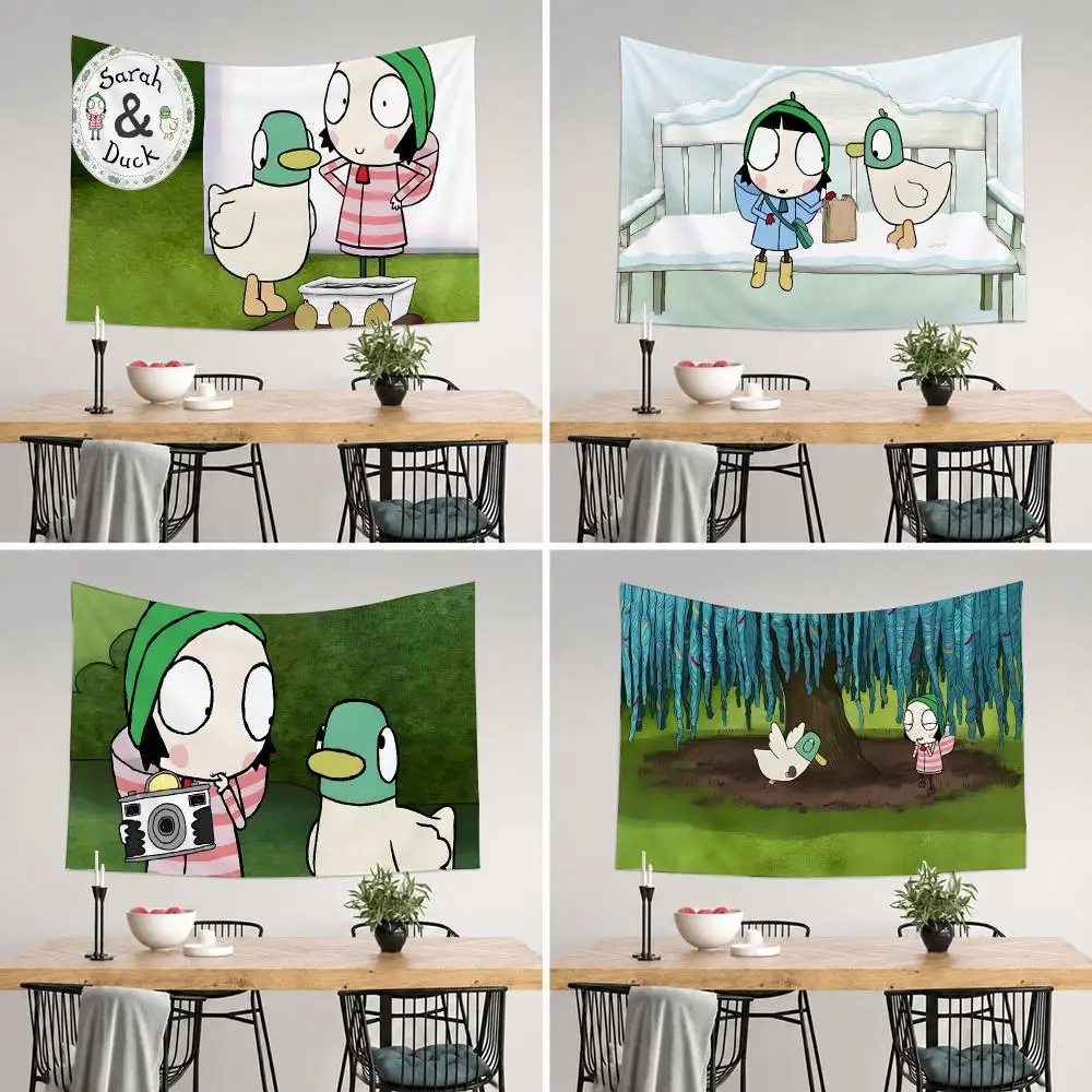 Sarah & Duck Tapestry Tapestry Wall Hanging For Bedroom Dorm Living Room Decor Aesthetic