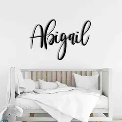 Custom Name Sign Personalized Wooden First Name Sign for Nursery Wall Decor Wood Letters Baby Nursery Name Plate For Wall Decor