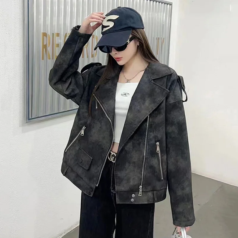 

Байкерские куртки женские куртки на молнии осень Chamarras Chaquetas Abrigos с рисунком традиционные культурные светские офисные женские элегантные